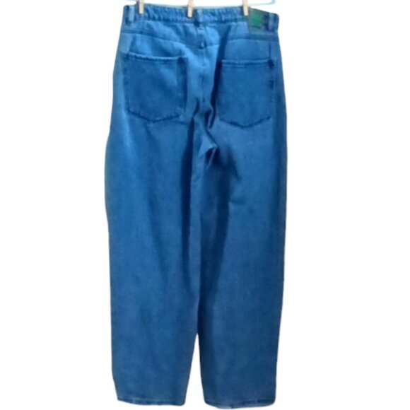 Empyre Ladies TORI Billie Wash Skate Jeans Embroidered Logo Blue Denim Size‎ 9 - Picture 2 of 10